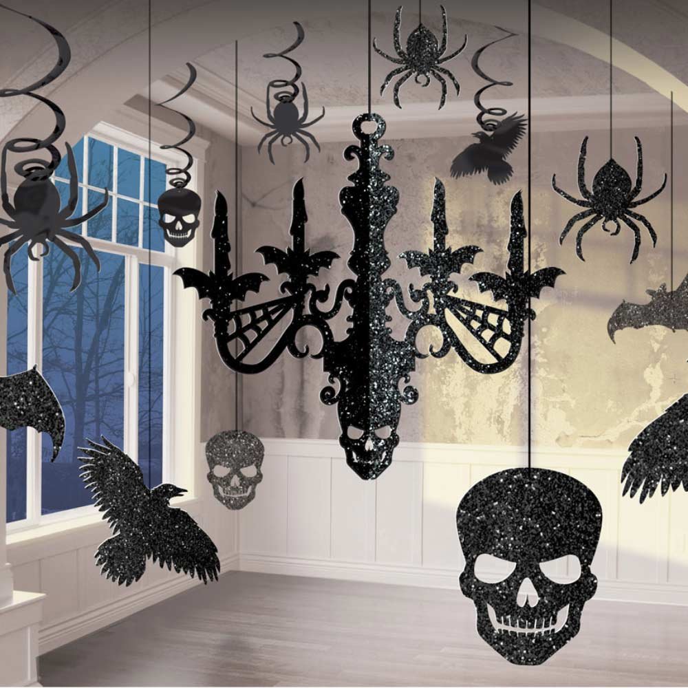 Glitter Chandelier Halloween Decorating Kit