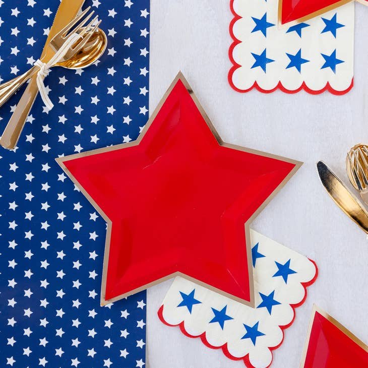 Stars with Scallop Edge 5" Napkin - 图片 2