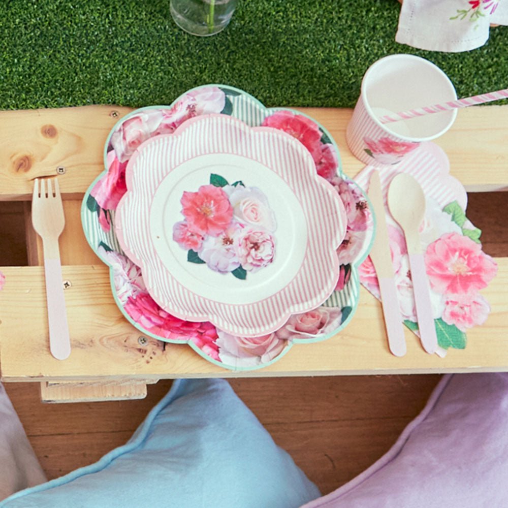 A Very English Rose Small Paper Party Plates - 图片 5