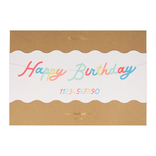 Rainbow Happy Birthday Garland - 图片 4
