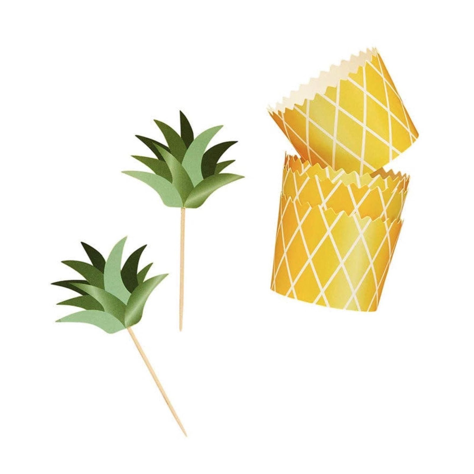 Pineapple Food Cups & Picks 10ct