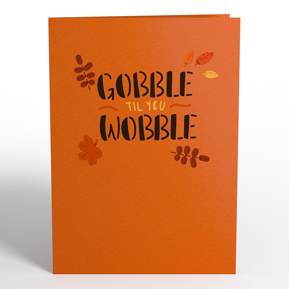 Gobble Till You Wobble Turkey Pop-Up Card - 图片 5