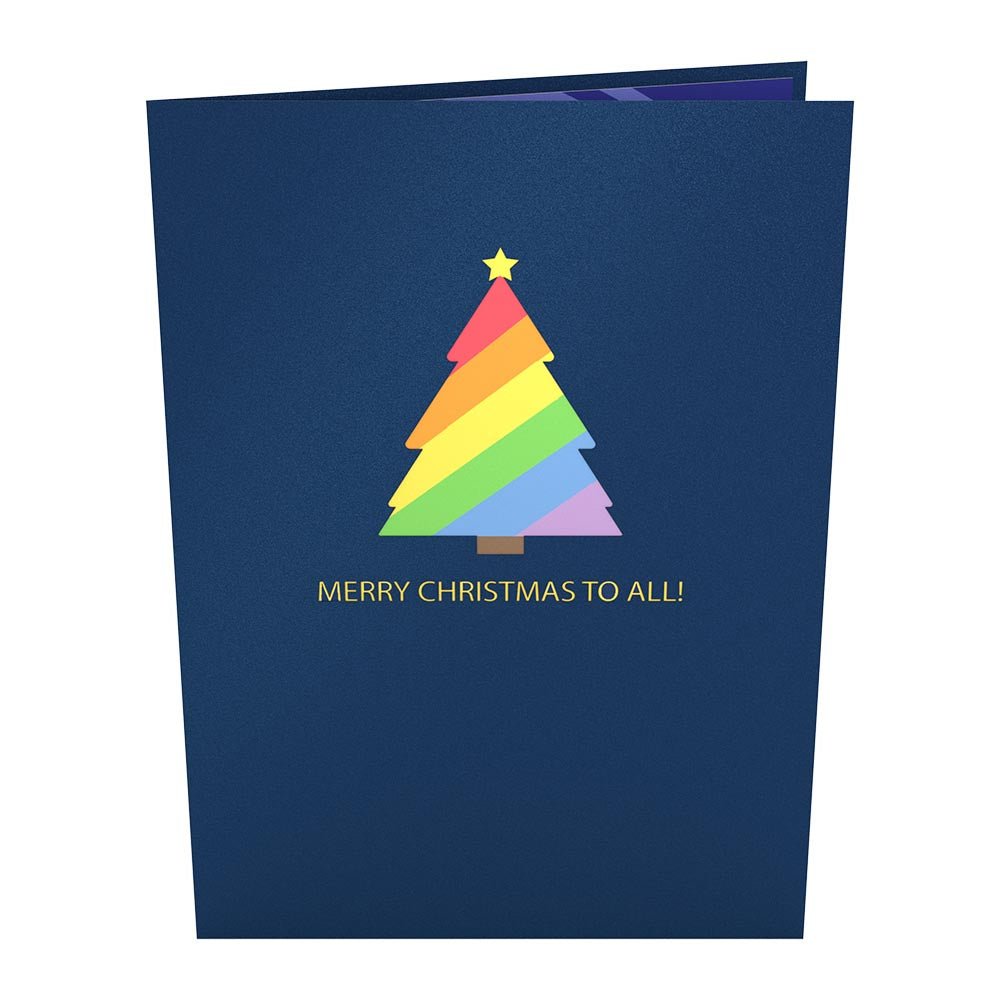Rainbow Christmas Tree Pop-Up Card - 图片 4