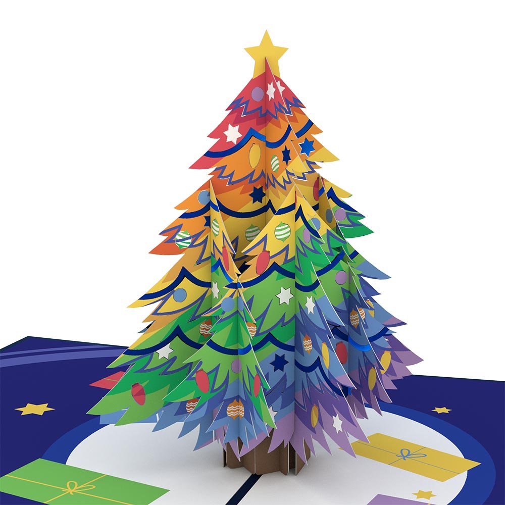 Rainbow Christmas Tree Pop-Up Card - 图片 2