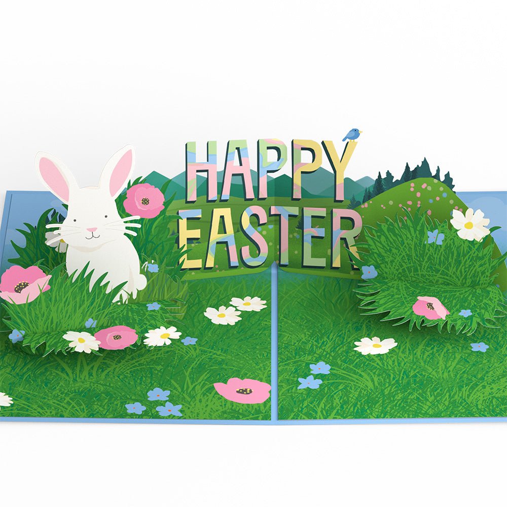 Happy Easter Spring Meadow Pop-Up Card - 图片 2
