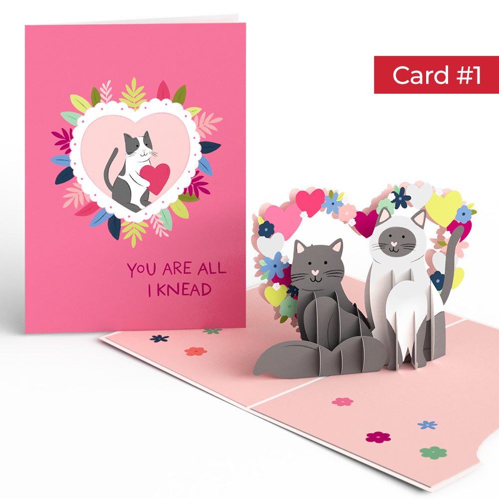 Happy Meowentine’s Day Cat 4-in-1 Nesting Card - 图片 3