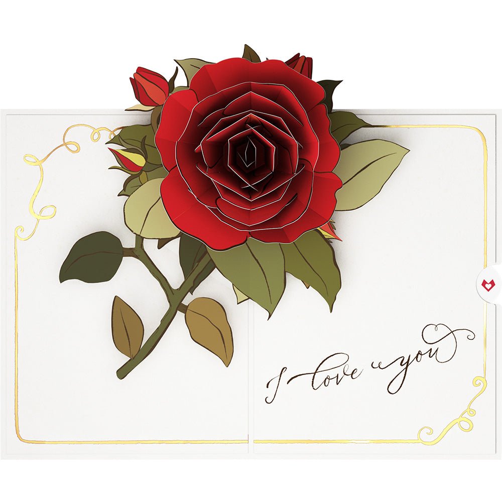 I Love You Roses Pop-Up Card - 图片 4