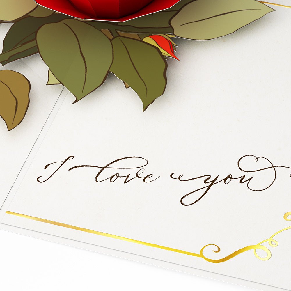 I Love You Roses Pop-Up Card - 图片 3