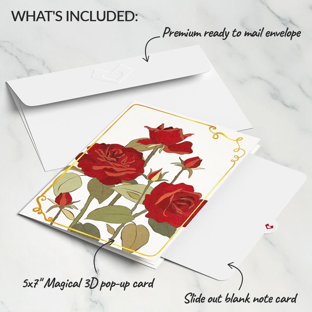 I Love You Roses Pop-Up Card - 图片 6