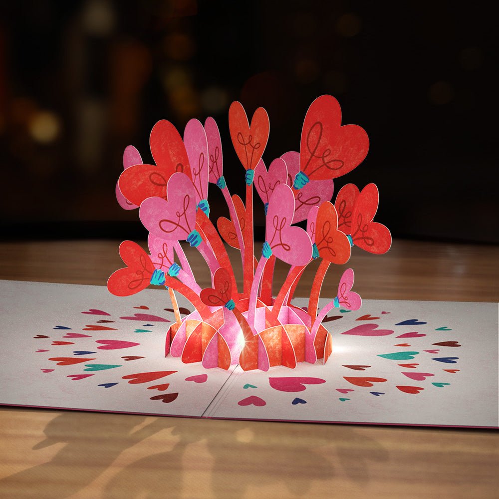 You Light Up My Life Valentine Pop-Up Card and Sentiment Set for Daughter - 图片 3